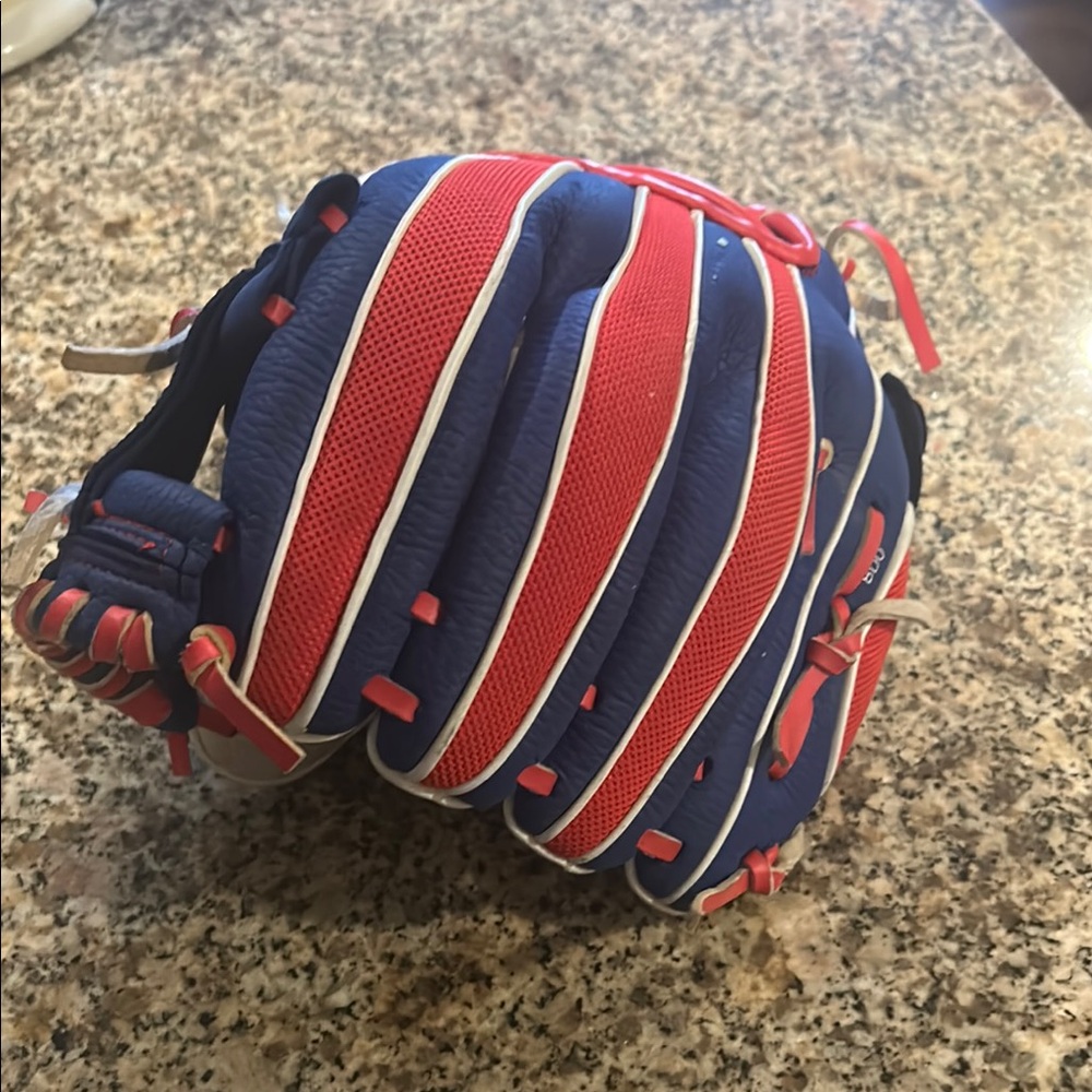 Wilson Red and Blue Baseball Glove